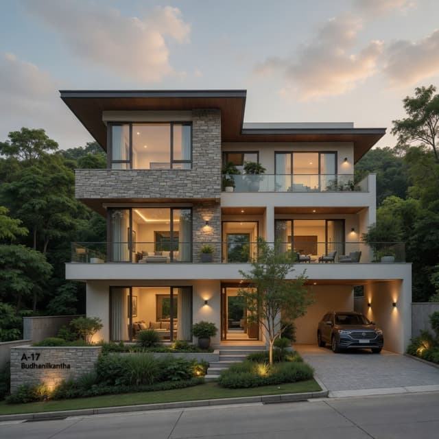 Modern Family Residence at Budhanilkantha